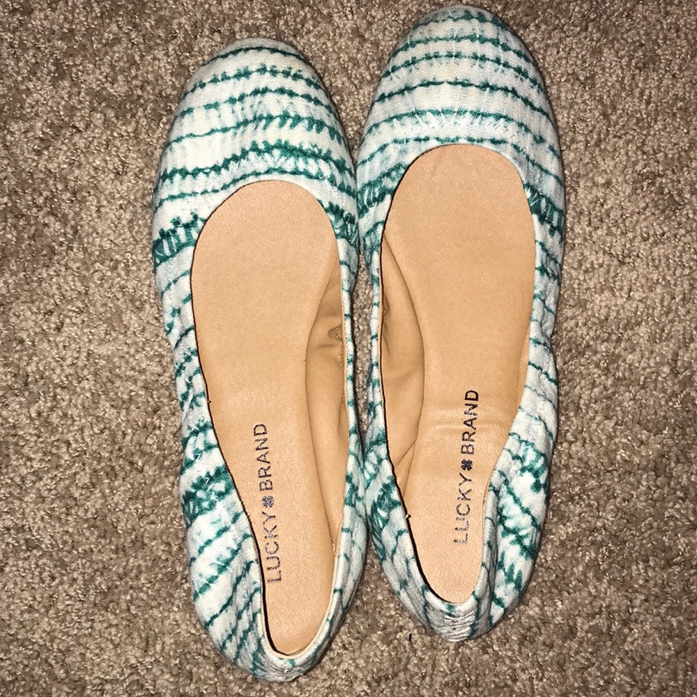 Lucky Brand tie dyed flats size 9